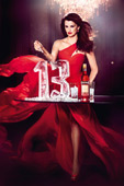 Penelope Cruz in red starring in the Campari 2013 Calendar 