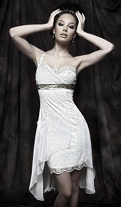 Short bridal dresses are a key fashion trend for 2011