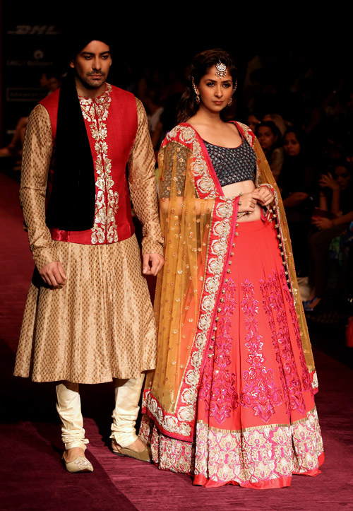 'A Royal Procession' collection presented during Lakme Fashion Week 2013