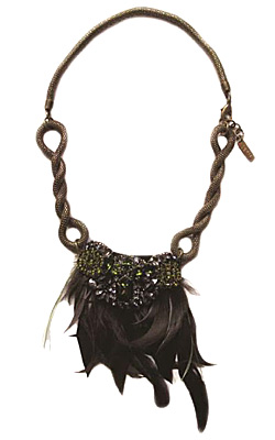 Feather jewelry for Fall-Winter 2011-2012