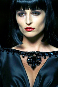 Bulgarian model in a top fashion show at Paris Fashion Week