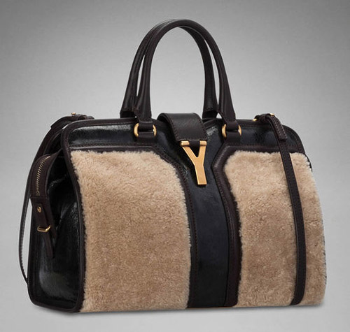 Yves Saint Laurent Cabas wool leather bag for Fall-Winter 2012/2013