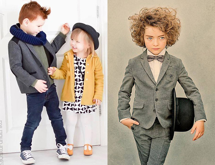 Cute children in suits