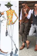 Photo 6 from album Pitti Uomo 92 Street Style in Sketches