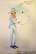 Photo 1 from album Pitti Uomo 92 Street Style in Sketches