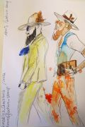 Photo 2 from album Pitti Uomo 92 Street Style in Sketches