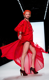 Men in 13cm heels during the Mercedes-Benz Fashion Week in Berlin